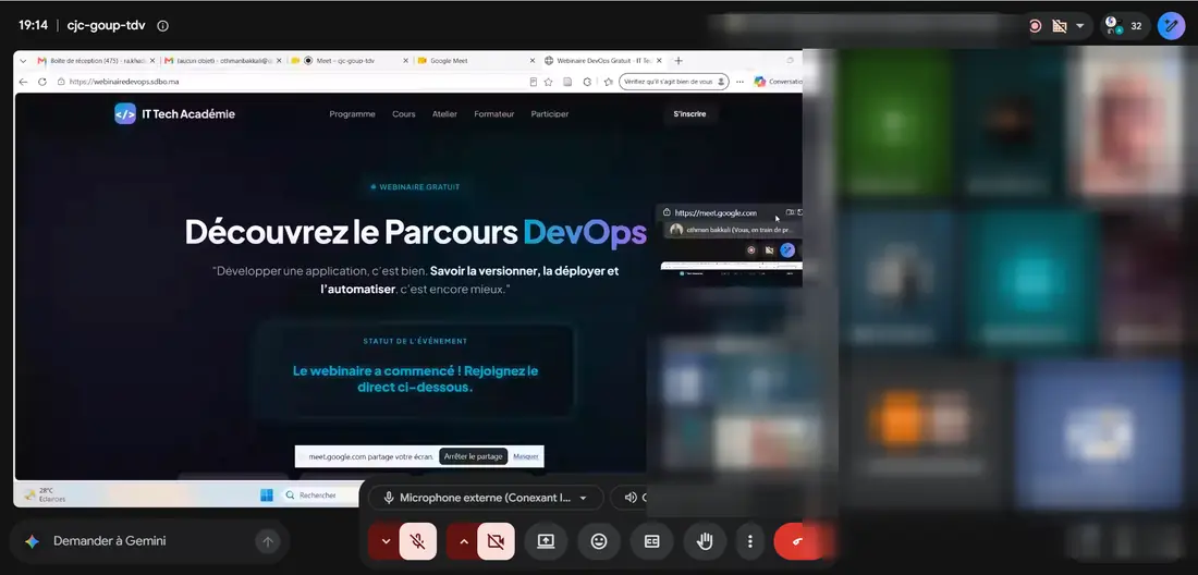 Séance en direct : Parcours DevOps